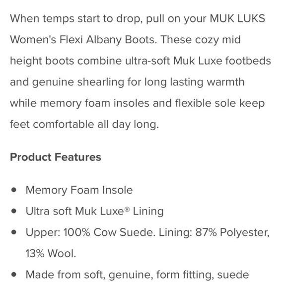 NIB Muk Luks Genuine Suede/Genuine Shearling Memory Foam Ankle Boots Navy Blue 6 - Picture 9 of 9